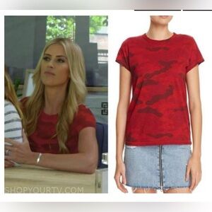 Rag & Bone - Red Camo Shirt. As seen on Christina Hall from Flip or Flop.
